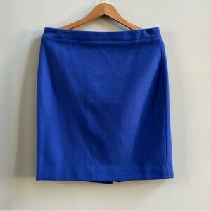 J. Crew Blue Women’s Size 12 Wool Blend The Pencil Skirt, Career EUC
